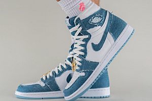 水洗破坏风很野性「丹宁」AJ1 High OG上脚图来了!